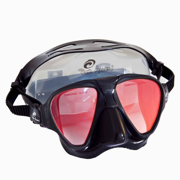 Rob Allen Cubera Red Tinted Lens Diving Mask