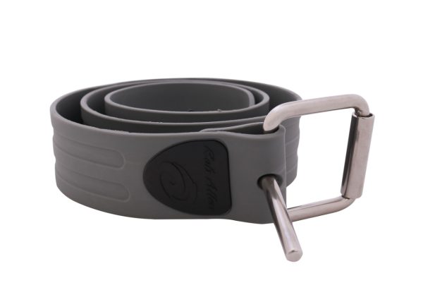 Rob Allen Marseillese weight belt in flexible rubber with roller buckle, dark grey